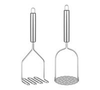 Schiacciapatate con manico ergonomico, in acciaio inox, per schiacciare patate, zucche, banane, alimenti