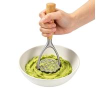 Schiacciapatate da Cucina | Manico in Legno Ergonomico a Doppio | Pressa per alimenti e patate | per Avocado Fagioli Frutta Morbida Verdura Cucina Quotidiana Casa Sala da Pranzo Appartamento