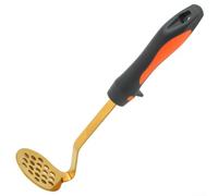 Schiacciapatate in acciaio inox con impugnatura comoda e foro per appendere integrato per risparmiare spazio in cucina (dorato)