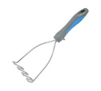 Schiacciapatate in acciaio inox, resistente, robusto e facile da afferrare, con manici in gomma morbida antiscivolo, facile da schiacciare patate, avocado, pulizia in lavastoviglie, prevenzione della