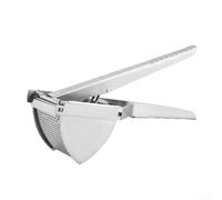 Schiacciapatate in Acciaio per professionale, Schiaccia Verdure e Frutta per Purea, Gnocchi e Pappa, Impugnatura Ergonomica Antiscivolo, Capacità Extra Large, 30x8x10 cm