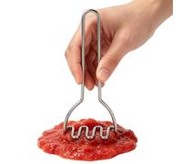 Schiacciapatate in acciaio , utensile da cucina a pressione manuale, antiruggine, resistente, ergonomico con impugnatura antiscivolo, per patate, banane, avocado, uova, aglio, verdure, insalata