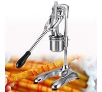 Schiacciapatate manuale con 12 fori, macchina per patatine fritte lunghe con cestello per strisce di patate fritte perfette