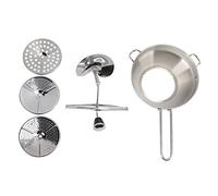 Schiacciapatate manuale con testa rotante facile da sostituire impugnatura sferica morbida antiscivolo, in acciaio inossidabile ideale per marmellate salse e purè di patate