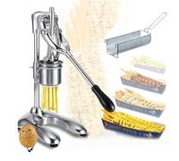 Schiacciapatate manuale - Spremiagrumi verticale per fare strisce di patate fritte con cestino