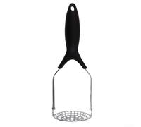 Schiacciapatate pieghevole in acciaio inox con manico ergonomico verde, 30,5 x 9,5 cm, multiuso, per cucinare e pulire facilmente