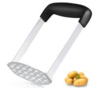 Schiacciapatate, Pleafind schiacciapatate in acciaio inox, strumento da cucina durevole con manico antiscivolo, perfetto per fagioli, verdure, frutta, avocado, lavabile in lavastoviglie