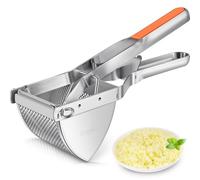 Schiacciapatate, Sopito Schiacciapatate Acciaio Inox con Manico in Silicone, per Purea di Patate, Marmellata, Verdura, Frutta