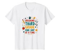 Schiacciare Il Terzo Grado Un Giorno alla Volta Maglietta, Bambini, Bianco, 4 Anni