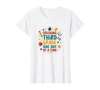 Schiacciare Il Terzo Grado Un Giorno alla Volta Maglietta, Donna, Bianco, XL