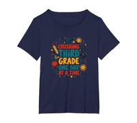 Schiacciare Il Terzo Grado Un Giorno alla Volta Maglietta, Donna Plus-Size, Navy, 3X