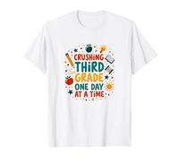 Schiacciare Il Terzo Grado Un Giorno alla Volta Maglietta, Uomo, Bianco, XL