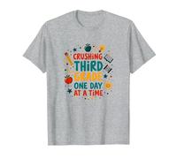 Schiacciare Il Terzo Grado Un Giorno alla Volta Maglietta, Uomo, Grigio Melange, L