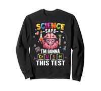 Schiacciare questo test per insegnante test giorno esame studente di scienze Felpa