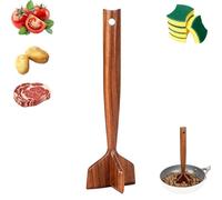Schiacciatore per carne macinata in legno, tritacarne resistente per carne macinata, schiacciapatate e hamburger naturali, tritacarne antigraffio, strumento da cucina per manzo, salsicce (1PC)