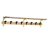 Schiavi Sport - ART 6508, Attaccapanni Portaborse Parete Faggio, 6 grucce, Mt. 1,5 [Assortito]