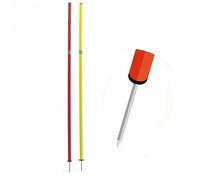 Schiavi Sport Paletti Slalom Rinforzati Palo con Punta in Acciaio Agility Calcio