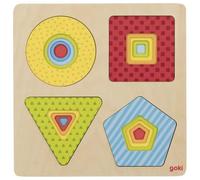 Schichtenpuzzle Formen: 20 x 20 x 1,5 cm, Holz, 4 Schichten, 16 Teile, per Stück