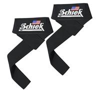Schiek Sports - Cinghie in Pelle per Sollevamento Pesi, Modello 1000LLS, Colore: Nero