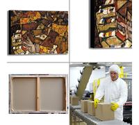 Schiele Krumau piccola città quadro stampa tela dipinto telaio arredo casa