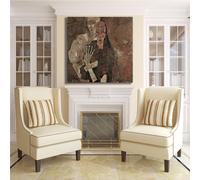 Schiele morte e l'uomo design quadro stampa tela dipinto telaio arredo casa