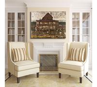 Schiele vecchia casa design quadro stampa tela dipinto telaio arredo casa