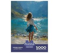 Schiena di Ragazza Jigsaw 1000Pcs Camminare sul Bagnasciuga Puzzle Classic Adulti Ragazzi Gioco Familiare Decorazione Della Famiglia 70x50cm/1000pcs