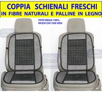 Schienale auto estivo Coprisedile universale 2 sedili Nero ventilato in fibra