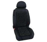 SCHIENALE AUTO UNIVERSALE ANTERIORE VENTILATO COPRISEDILE PALLINE IN LEGNO NERO