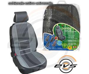 Schienale Coprisedile Auto Universale Fresco Estivo Fibra Naturale Bambu GRIGIO
