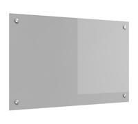 Schienale Cucina Moderno Grigio Chiaro vidaXL | Vetro Temperato Durevole Resistente al Calore & Facile da Pulire Rettangolare 80X50Cm Perfetto per Uso Interno Rivestimento Muro Elegante