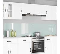 Schienale da cucina 2 pz Bianco 120 x 50 cm vetro temperato