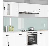 vidaXL Schienale da cucina 2 pz Bianco 120 x 60 cm vetro temperato