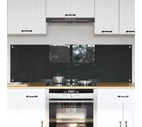 Schienale da cucina 2 pz Grigio scuro 80 x 50 cm