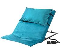 Schienale Elettrico del Letto con Cuscino per La Testa Sollevatore di Cuscini Medico Portatile Sit-up Posteriore Regolabile Aiuto di Assistenza per Anziani Costretti A Letto, Blue, Long
