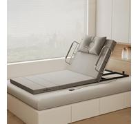 Schienale elettrico sollevabile per letto, capacità di carico 330 libbre, schienale regolabile per letto con corrimano e cuscino, aiuta gli anziani ad alzarsi facilmente(Gray,90cm-B)