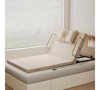 Schienale elettrico sollevabile per letto, capacità di carico 330 libbre, schienale regolabile per letto con corrimano e cuscino, aiuta gli anziani ad alzarsi facilmente(Khaki,90cm-B)