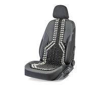 Schienale in Palline di Legno Nero e Bianco Effetto Massaggiante Per Auto Casa Ufficio Fuoristrada Camion Taxi Sedile Coprisedile Universale