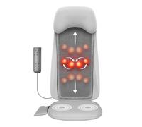Schienale Massaggiante Tre Livelli di Intensità Funzione Timer Materassino Massaggiante Elettrico Riscaldamento a Temperatura Costante Pelle PU Adatto a Divani e Letti