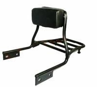 Schienale passeggero posteriore con portapacchi nero adatto a Royal Enfield B...