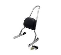 Schienale posteriore rimovibile Moto Schienale passeggero smontabile in argento nero per Softail Slim Fat Boy Heritage Night Train per Cross per Bones 06-17