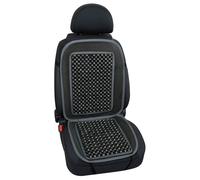 SCHIENALE SEDILE AUTO IN PALLINE DI LEGNO GRIGIO SUPPORTO LOMBARE MASSAGGIANTE E