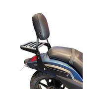 Schienalino con portapacchi 33cm in acciaio nero per ZONTES C125 C2
