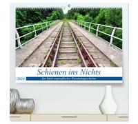 Schienen ins Nichts - Ein Stück ostpreußischer Eisenbahngeschichte (hochwertiger Premium Wandkalender 2026 DIN A2 quer), Kunstdruck in Hochglanz: Relikte der Bahnstrecke in die Rominter Heide
