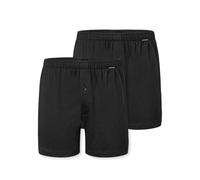 Schiesser 2 Pack Boxershorts Baumwolle Jersey Weich Multipack-Jerseyboxer Boxer a Pantaloncino, Nero_182426, 12 Uomo