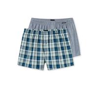 Schiesser 2 Pack Boxershorts Baumwolle Web Multipack-Webboxer Boxer a Pantaloncino, Ordinati 9_182427, 10 (Pacco da 2) Uomo