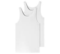 Schiesser 2 Pack Maglietta Intima da Uomo Senza Maniche in Cotone Biologico - 95/5 Organic, Bianco_176038, S