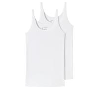 Schiesser 2 Pack Trägertop Intimo, Bianco, 48 (Pacco da 2) Donna