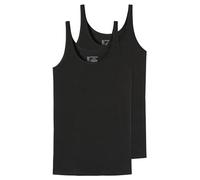 Schiesser 2 Pack Trägertop Intimo, Nero, 34 (Pacco da 2) Donna