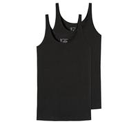 Schiesser 2 Pack Trägertop Intimo, Nero, 36 (Pacco da 2) Donna